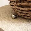 Bague, bijou en acier inoxydable 316L brillant orné d'émail