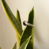 Bague, bijou en acier inoxydable 316L brillant orné d'émail
