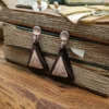 Bijoux d'oreilles style ethnique couleur noire pour oreilles percées.