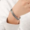 Bracelet acier inoxydable ajustable femme ou homme