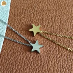 Collier minimaliste acier inoxydable pendentif étoile