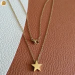 Collier minimaliste acier inoxydable pendentif étoile dorée