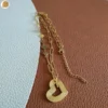 Collier asymétrique femme acier inoxydable cœur