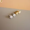 Boucles d'oreilles marguerite en acier inoxydable