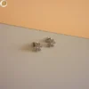 Boucles d'oreilles marguerite en acier inoxydable