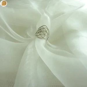 Bague réglable en acier inoxydable forme géométrique intriquée de la Fleur de Vie