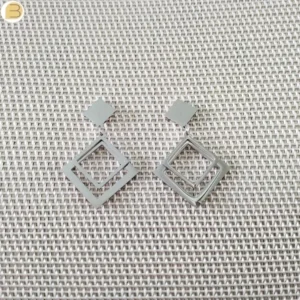 Boucles d'oreilles acier inoxydable géométriques losanges pour femme
