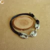 Bracelet réglable 3 grains de café en acier inoxydable