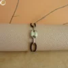 Bracelet réglable grain de café et maillons en acier inoxydable