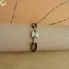 Bracelet réglable grain de café et maillons en acier inoxydable